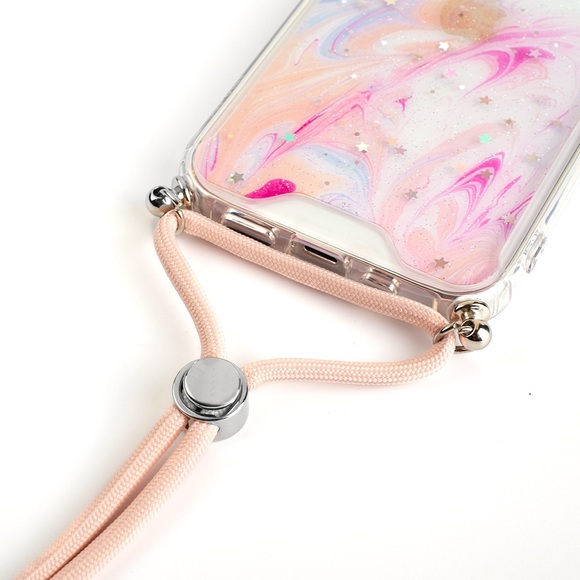 Pink Swirl Glitter Case for iPhone 12 Mini - Picture 3 of 6